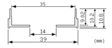 35 mm Micro Well Dishes – D35-14 dimension drawing