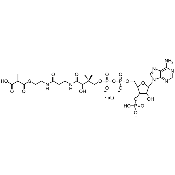 Methylmalonyl Coenzyme A, Lithium salt — Lyophilized powder, purity ≥ 95%, MW 867.61 g/mol (free acid basis), C25H37N7O19P3S · xLi. Coenza biochemical available from BioHippo.