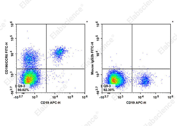 FITC Anti-Human CD196/CCR6 Antibody[G034E3] – Figure 1 of 2