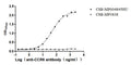 The Binding Activity of Human CCR6 with Anti-CCR6 Recombinant AntibodyActivity: Measured by its binding ability in a functional ELISA. Immobilized Human CCR6 (CSB-MP004845HU) at 10 μg/mL can bind Anti-CCR6 recombinant antibody. The EC<sub>50</sub> is 44.79-56.10 ng/mL.The VLPs (CSB-MP3838) is negative control.