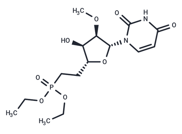 1-[6-(Diethoxyphosphinyl)-2-O-methyl-β-D-ribo-hexofuranosyl]uracil – Figure 1 of 1