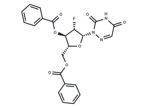 3',5'-Bis-O-benzoyl-2'-deoxy-2'-fluoro-b-D-arabino-6-azauridine – Figure 1 of 1