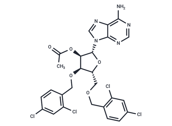 2'-O-Acetyl-3,5-bis-O-(2,4-dichlorobenzyl)adenosine – Figure 1 of 1