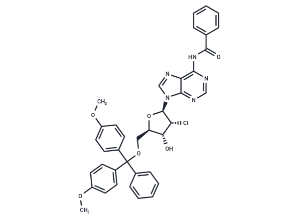 N6-Benzoyl-2'-chloro-5'-O-(4,4'-dimethoxytrityl)-2'-deoxyadenosine – Figure 1 of 1
