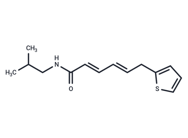 6-(2-Thienyl)-2,4-hexadienoic acid isobutylamide – Figure 1 of 1