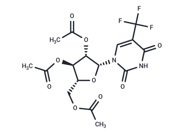 2',3',5'-Tri-O-acetyl-5-(trifluoromethyl)uridine – Figure 1 of 1