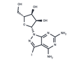4,6-Diamino-3-iodo-1-(b-D-ribofuranosyl)-1H-pyrazolo[3,4-d]pyrimidine – Figure 1 of 1
