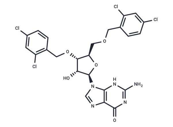 3,5-Bis-O-(2,4-dichlorobenzyl)guanosine – Figure 1 of 1