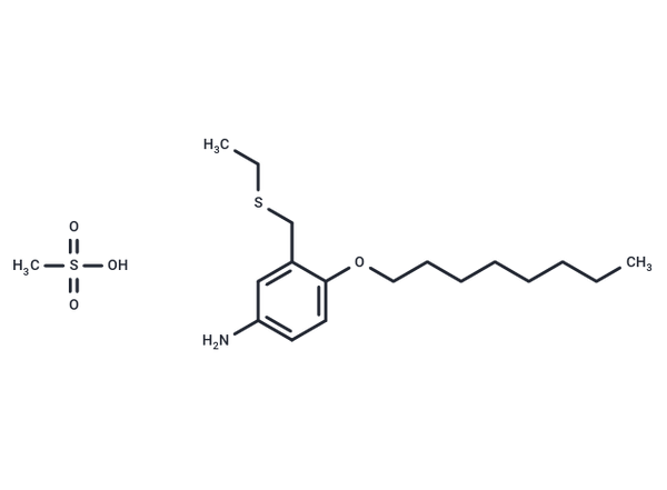 Methanesulfonic acid, compd. with alpha-(ethylthio)-4-(octyloxy)-m-toluidine (7CI) – Figure 1 of 1