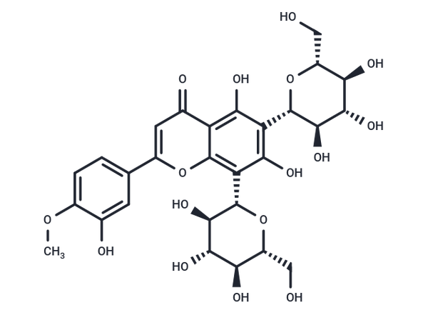 4'-O-Methyllucenin II (Diosmetin 6,8-di-C-glucoside) – Figure 1 of 1