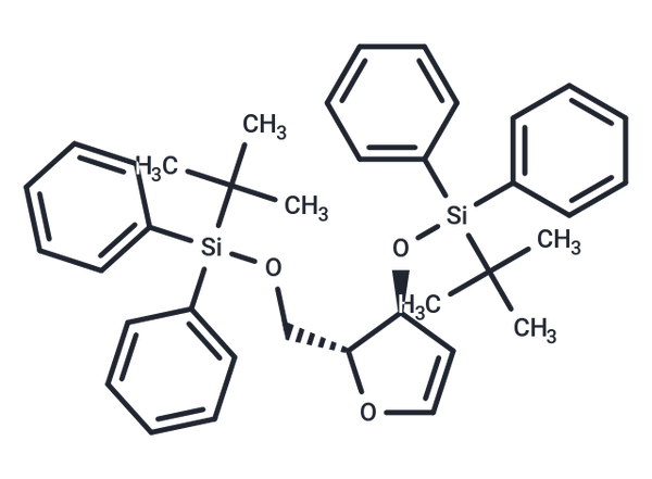 1,4-Anhydro-2-deoxy-3,5-bis-O-(t-butyl diphenylsilyl-D-erythro-pent-1-enitol – Figure 1 of 1