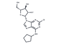 2-Chloro-N6-cyclopentyl-2'-deoxy-2'-fluoro-beta-D-arabinoadenosine – Figure 1 of 1