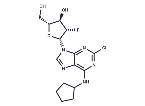 2-Chloro-N6-cyclopentyl-2'-deoxy-2'-fluoro-beta-D-arabinoadenosine – Figure 1 of 1