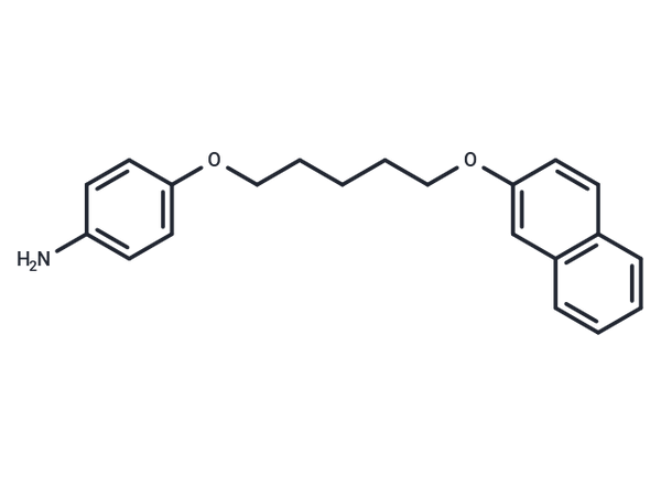 Aniline, p-(5-(2-naphthyloxy)pentyloxy)- – Figure 1 of 1