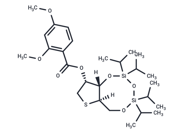 4-Anhydro-2-O-(2,4-dimethoxybenzoyl)-3,5-O-(1,1,3,3-tetraisopropyldisiloxane-1,3-diyl)-4-thio-D-ribitol – Figure 1 of 1