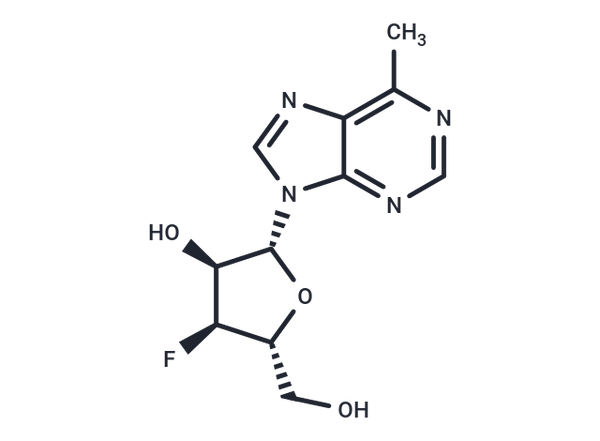 9-(3-Deoxy-3-fluoro-β-D-ribofuranosyl)-6-methyl-9H-purine – Figure 1 of 1