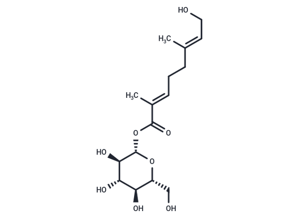8-Hydroxygeraniol, 1-Carboxylic acid, ?-D-glucopyr – Figure 1 of 1