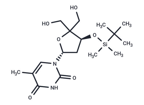 3'-O-t-Bulyldimethylsilyl-4'-C-hydroxymethylthymidine – Figure 1 of 1
