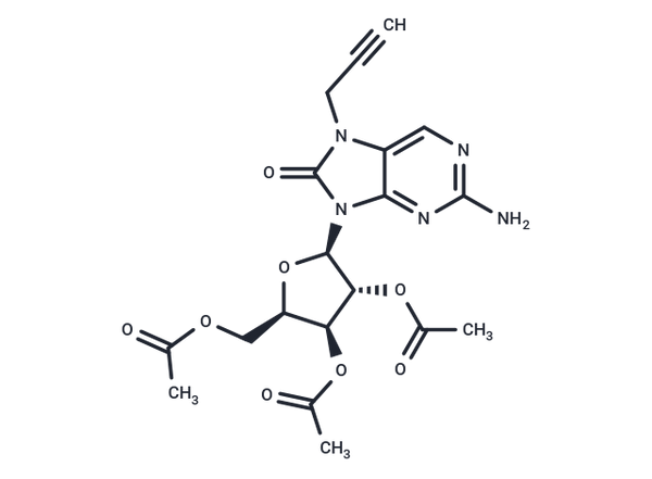 2-Amino -7-propargyl-7,8-dihydro-8-oxo-9-(beta-D-2,3,5-tri-O-actyl-xylofuranosyl)purine – Figure 1 of 1