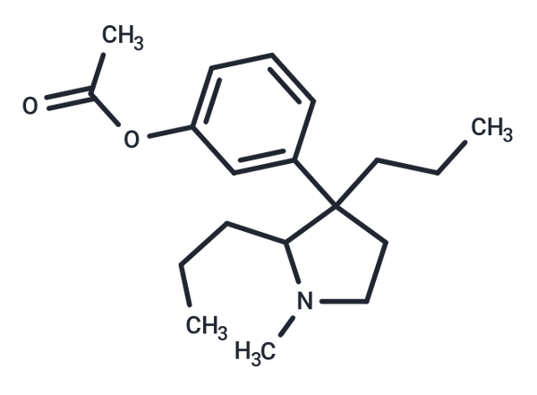 Phenol, m-(2,3-dipropyl-1-methyl-3-pyrrolidinyl)-, acetate – Figure 1 of 1