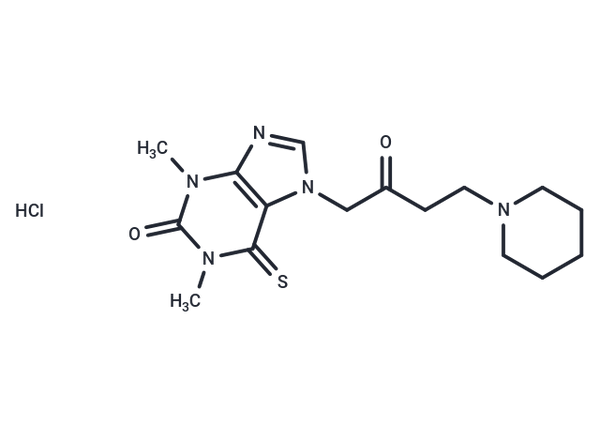 Theophylline, 7-(2-oxo-4-piperidinobutyl)-6-thio-, hydrochloride – Figure 1 of 1