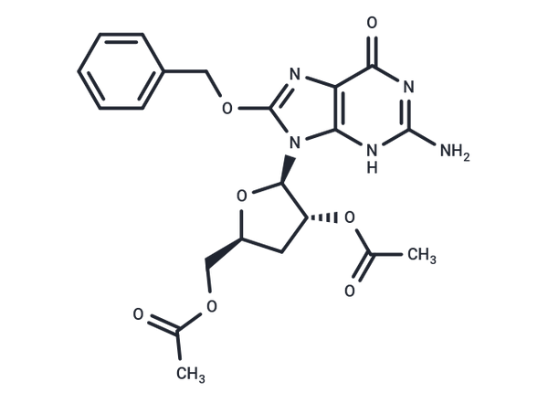 2',3'-Di-O-acetyl-8-benzyloxy-3'-deoxy   guanosine – Figure 1 of 1