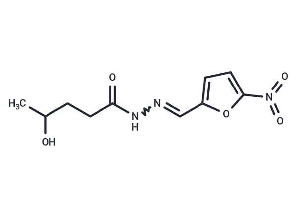 Valeric acid, 4-hydroxy-, (5-nitrofurfurylidene)hydrazide – Figure 1 of 1