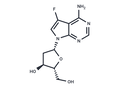7-(2-Deoxy-β-D-erythro-pentofuranosyl)-5-fluoro-7H-pyrrolo[2,3-d]pyrimidin-4-amine – Figure 1 of 1