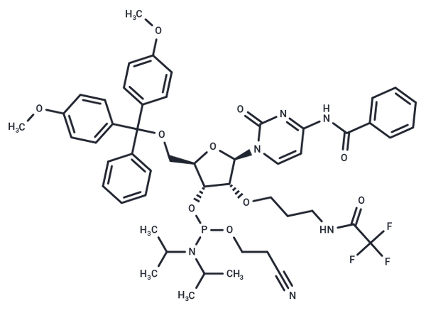 N4-Benzoyl-5'-O-DMTr-2'-O-(N3-trifluoroacetyl) aminopropyl cytidine 3'-CED phosphoramidite – Figure 1 of 1