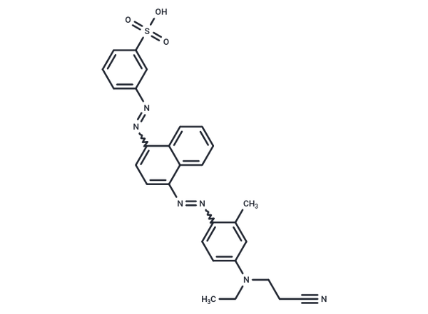Benzenesulfonic acid, 3-(2-(4-(2-(4-((2-cyanoethyl)ethylamino)-2-methylphenyl)diazenyl)-1-naphthalenyl)diazenyl)- – Figure 1 