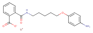 Phthalamic acid, N-(5-(p-aminophenoxy)pentyl)-, lithium salt – Figure 1 of 1