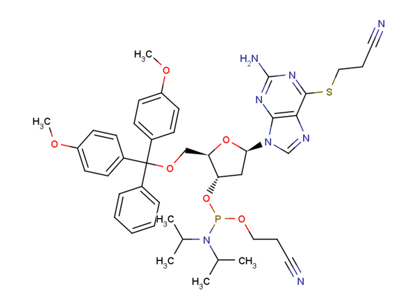 6-S-(2-Cyanoethyl)-2'-deoxy-5'-O-DMTr--6-thioguanosine 3'-CED phosphoramidite – Figure 1 of 1