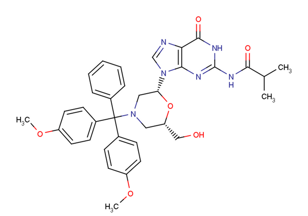 N2-Isobutyryl-7'-OH-N-DMTr-morpholino   guanine – Figure 1 of 1