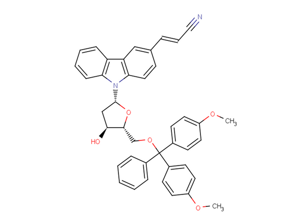 3-Cyanovinyl-9-(5'-O-(4,4'-dimethoxytrityl)-2'-deoxyribofuranosyl)carbazole (trans: CAS#1044273-26-8) – Figure 1 of 1