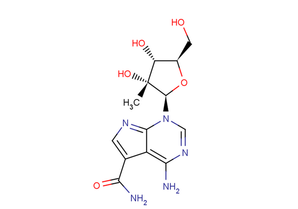 4-Amino-1-(2-b-C-methyl-b-D-ribofuranosyl)-7H-pyrrolo[2.3-d]pyrimidine-5-carboxamide – Figure 1 of 1