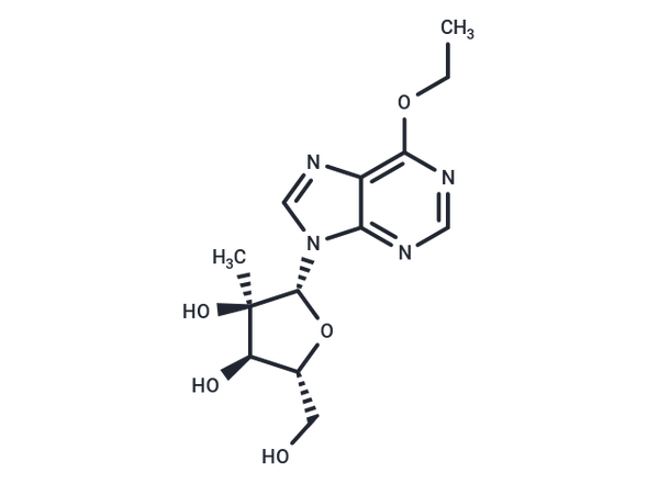 6-Ethoxy-9-beta-D-(2-C-methyl-ribofuranosyl)purine – Figure 1 of 1