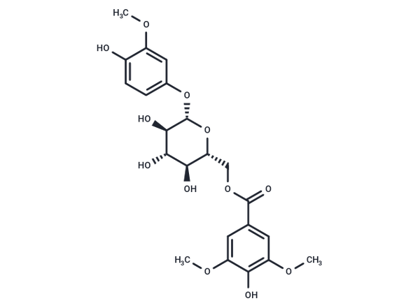 4-Hydroxy-3-methoxyphenol 1-O-(6-O-syringoyl)glucoside – Figure 1 of 1