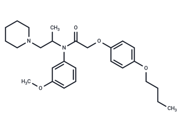 Acetamide, N-(m-anisyl)-2-(p-butoxyphenoxy)-N-(1-methyl-2-piperidino)ethyl- – Figure 1 of 1