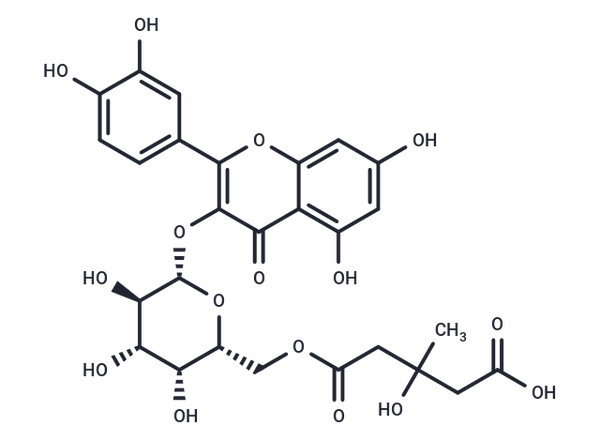 6''-O-(3-Hydroxy-3-methylglutaroyl)hyperin – Figure 1 of 1