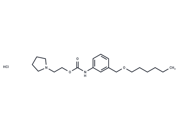 Carbanilic acid, m-((hexyloxy)methyl)-, 2-(1-pyrrolidinyl)ethyl ester, hydrochloride – Figure 1 of 1