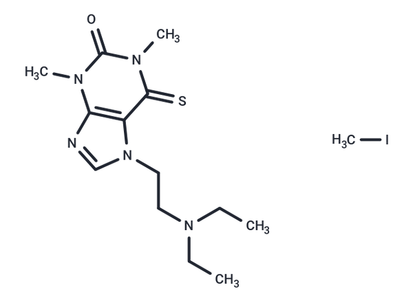 Theophylline, 7-(2-(diethylamino)ethyl)-6-thio-, methiodide – Figure 1 of 1