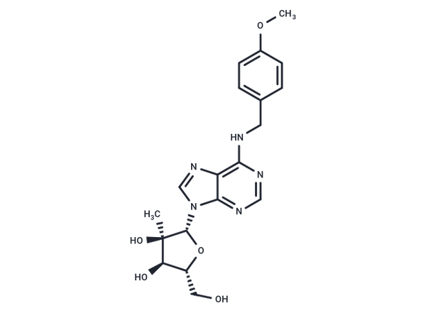 N6-(4-Methoxybenzyl)-2'-C-methyl adenosine – Figure 1 of 1