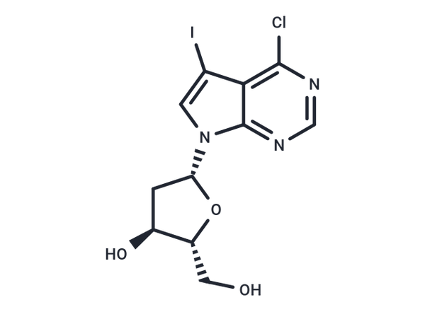 4-Chloro-5-iodo-7-(2-deoxy-b-D-ribofuranosyl)-7H-pyrrolo[2,3-d]pyrimidine – Figure 1 of 1