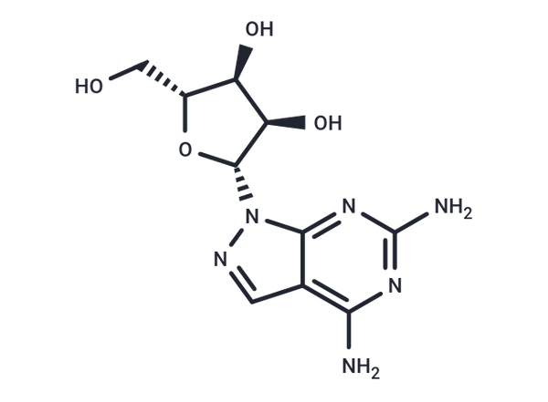 4,6-Diamino-1-(b-D-ribofuranosyl)-1H-pyrazolo[3,4-d]pyrimidine – Figure 1 of 1