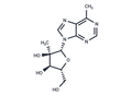 6-Methyl-9-(2-C-Methyl-beta-D-ribofuranosyl) purine – Figure 1 of 1