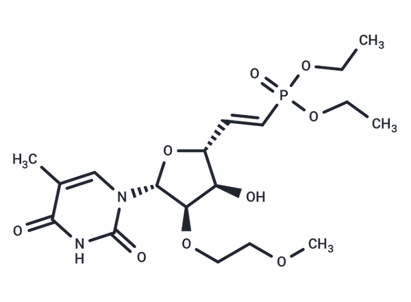 1-[(5E)-5,6-Dideoxy-6-(diethoxyphosphinyl)-2-O-(2-methoxy ethyl)-β-D-ribo-hex-5-enofuranosyl]-5-methyluracil – Figure 1 of 1