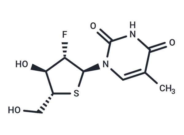 2'-Deoxy-2'-fluoro-5-methyl-4'-thio-a-D-arabinouridine – Figure 1 of 1