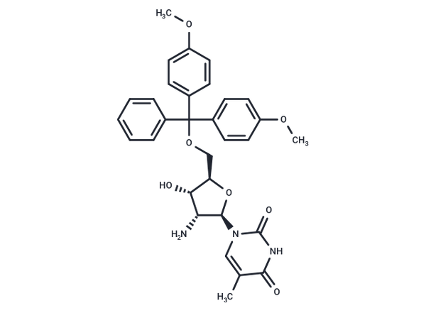 2'-Amino-2'-deoxy-5'-O-(4,4'-dimethoxytrityl)-5-methyluridine – Figure 1 of 1