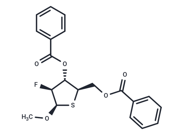 Methyl   2-deoxy-3,5-di-O-benzoyl-2-fluoro-4-thio-beta-D-arabinopentofuranoside – Figure 1 of 1