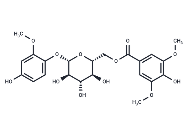 4-Hydroxy-2-methoxyphenol 1-O-(6-O-syringoyl)glucoside – Figure 1 of 1